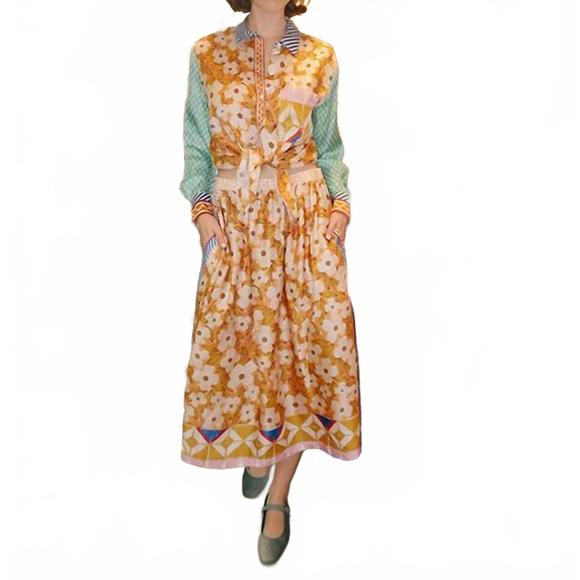 NEW ME369 layla midi skirt in peach perfect - Picture 1 of 2